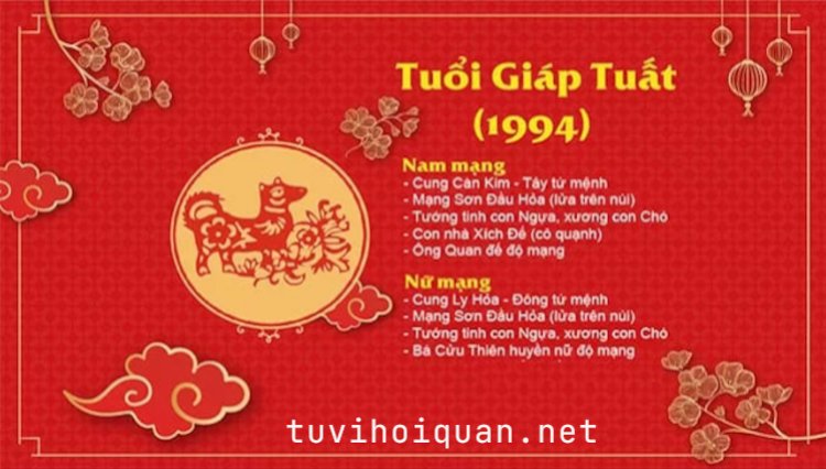 Luận giải Tử Vi tuổi Giáp Tuất 1994 chi tiết nhất